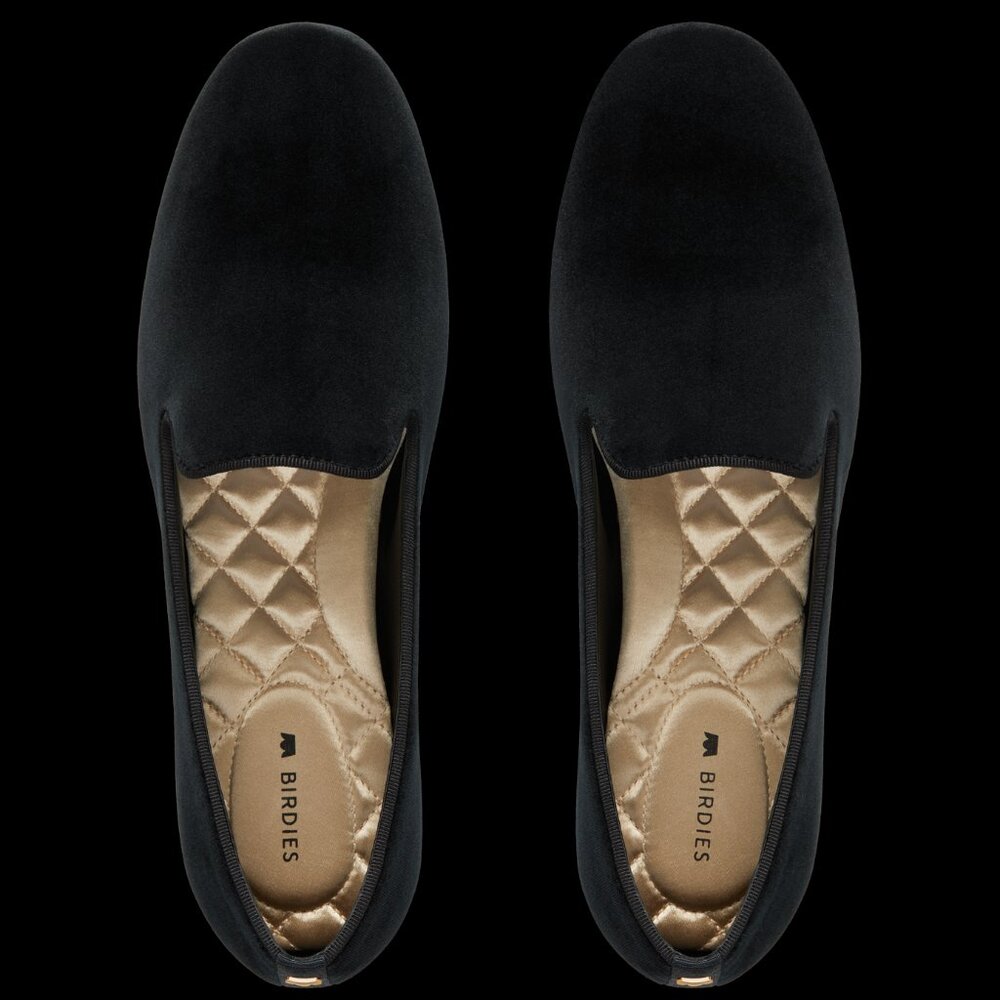 Birdies The Starling - New Black Velvet Size 9